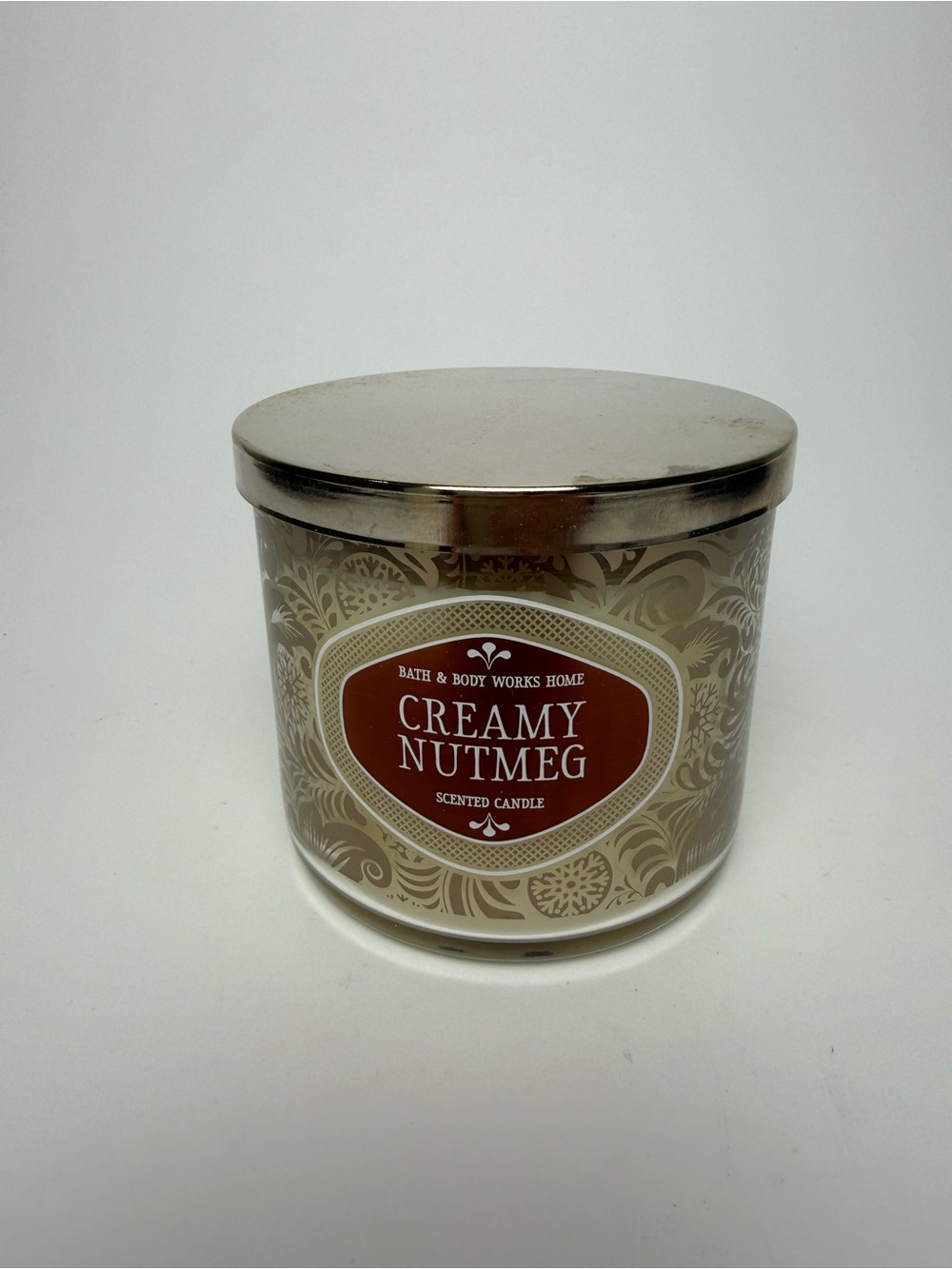 Bath & Body Works BBW Creamy Nutmeg 3 Wick Candle Discontinued